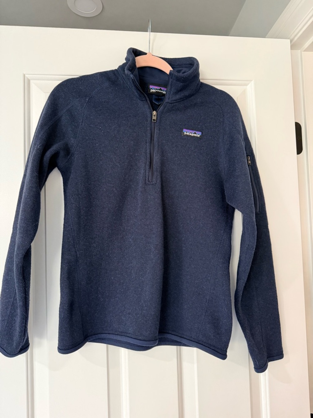 Patagonia Navy Blue Quarter Zip Fleece Jacket